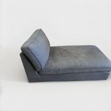 IKEA KIVIK Dark Grey Fabric Armless Chaise Longue Chair Modern 163x90x83cm