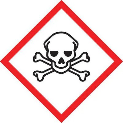 Accuform Lzh606ps2 Label, Skull, 1X1 In, Ctd Paper, 250 Roll