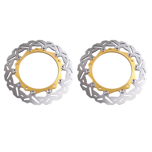 For BMW S 1000RR 2009 2010 2011 2012 2013 2014 Gold Front+Brake Disc Rotors - Picture 2 of 7