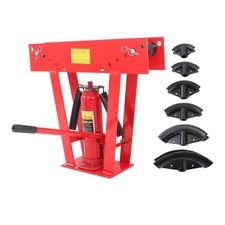 12 Ton Pipe Bender Manual Hydraulic Piping Bending Exhaust Tube Tool With 6 Dies