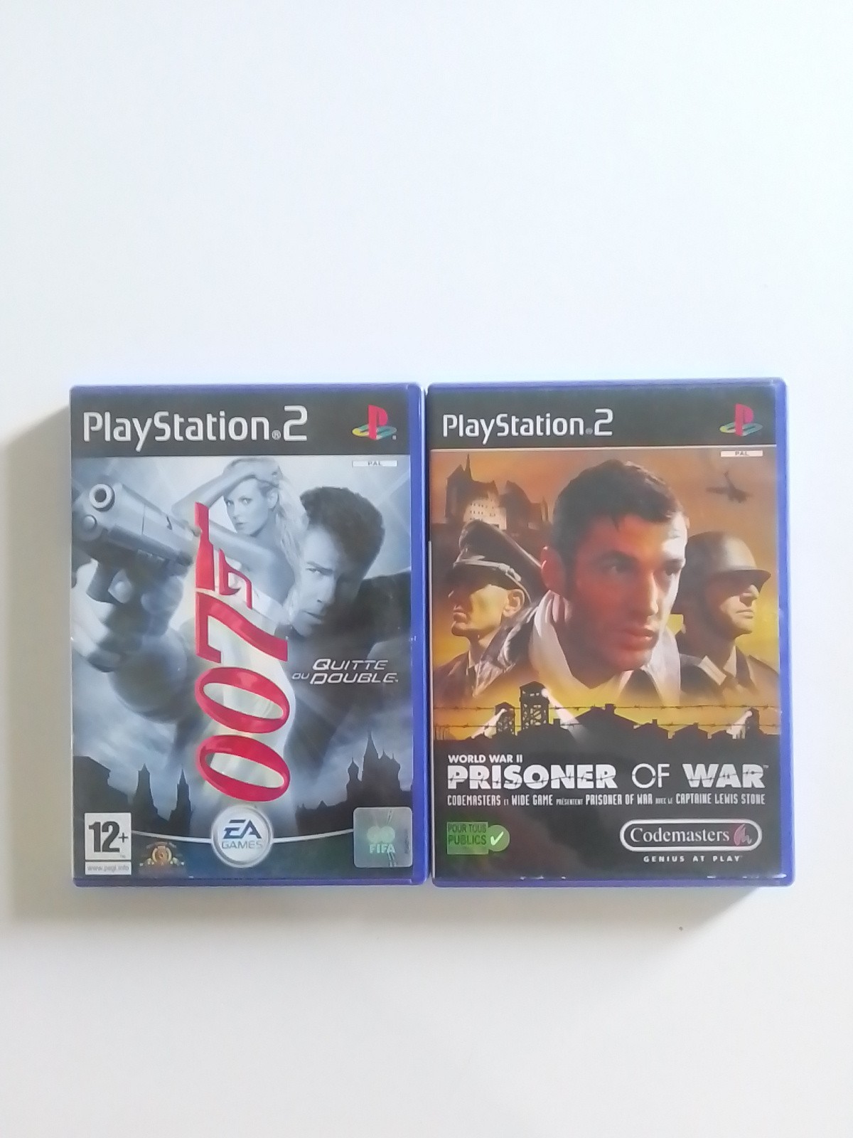 World War II Prisoner Of War & 007  - PS2  - Pal