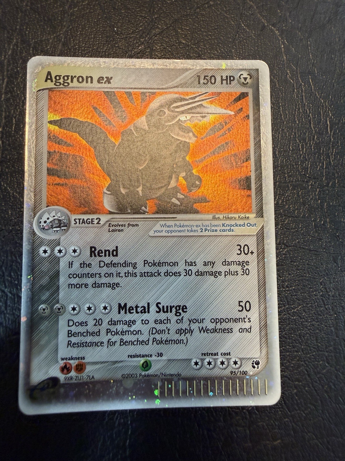 Pokémon TCG Aggron EX Sandstorm Holo Rare Card 95/100 LP