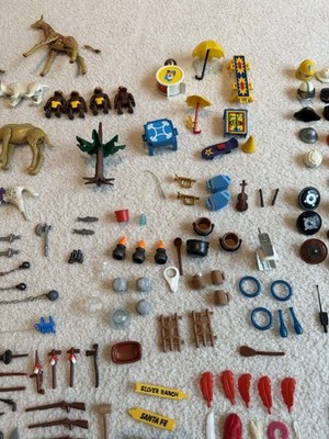 Playmobil Large Lot Mixed Vtg Animals Knights Pirates Circus