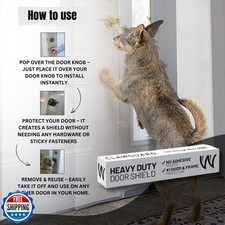 CLAWGUARD Heavy Duty Door Scratch Shield   20x44 in. Door Scratch Protector D...