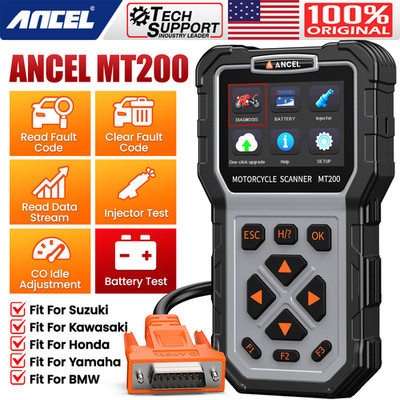 ANCEL MT200 OBD2 Motorcycle Scanner Full System Diagnostic Tool for Honda Suzuki
