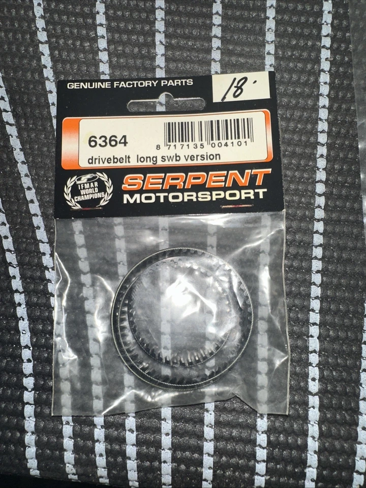 Serpent Vintage RC Car Part # 6364 Drive Belt Long SWB Version - Image 2 of 2