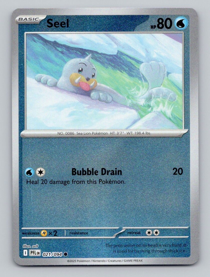 Reverse Holo Seel 021/094 Common Phantasmal Flames Pokemon