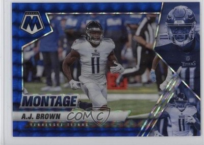 2021 Panini Mosaic Montage Blue Mosaic Prizm 93/99 AJ Brown #MON-27 1u5y