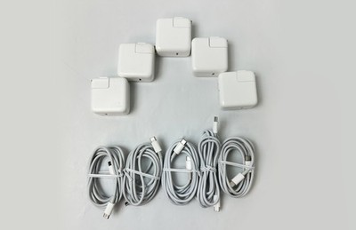Lot of 5 Genuine Apple 30W USB-C Power Adapter with USB-C Cable for Macbook iPad