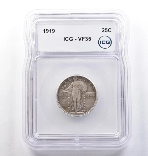 1919 Standing Liberty Quarter VF35 ICG *3776