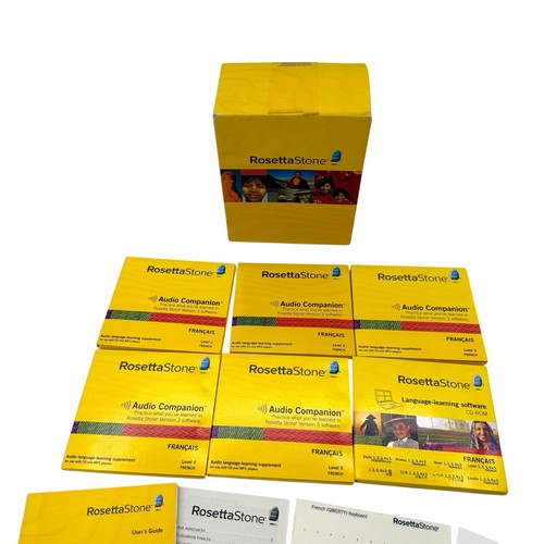Rosetta Stone French Language Level 1-5 Francais PC Mac Complete 24 Discs - Picture 2 of 4