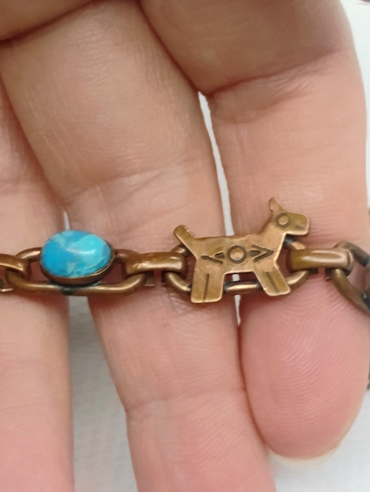 Solid Copper Bracelet with Teepee Coyote Turtle &… - image 13