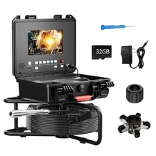 Pipe Inspection Camera 30m Drain Sewer Camera 512HZ Self-leveling Meter Counter