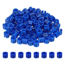 100 Pcs Clothes Hanger Markers, 2XL Size Tag Fit 3mm Rod for Garment Dark Blue