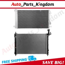 Aluminum Radiator & AC Condenser Cooling Kit For 10-13 Buick Enclave GMC 3.6L