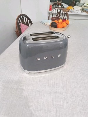 Smeg TSF01CRUK Retro 2 Scheiben Toaster Grau | 6 Bräunungsstufen |