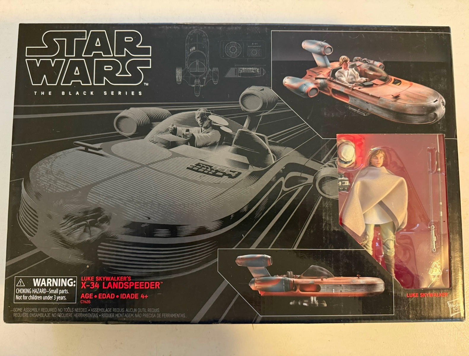 Vehículo Hasbro Star Wars Black Series X-34 Landspeeder con Luke Skywalker 2013