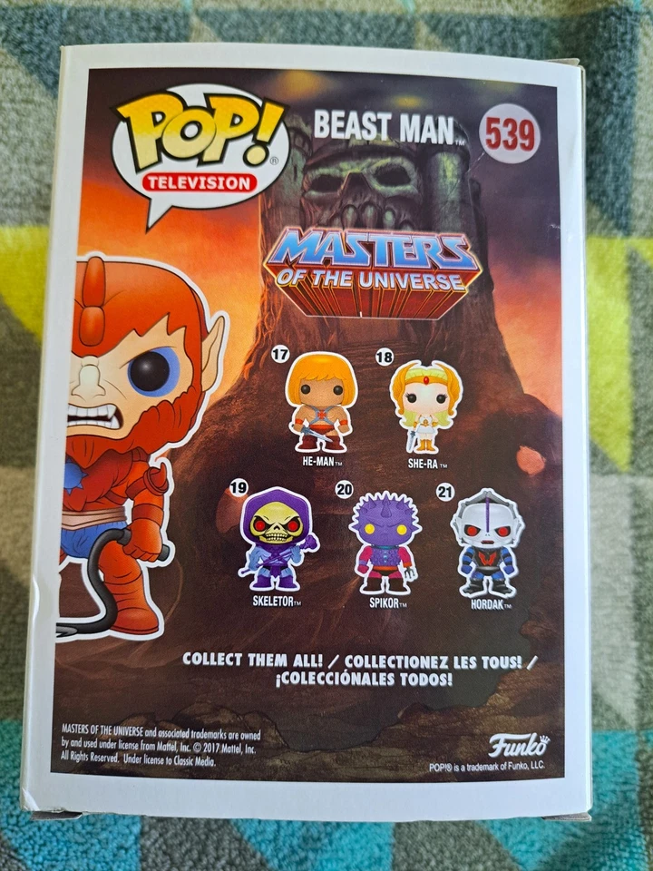 Beast Man Pop 539 Flocado - MOTU Funko Pop! Vinilo - 2017 Fall Conven + Protector Foto 4 de 4