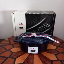 Cocotte Ovale Staub en Fonte  11 cm Bleu Intense Neuve