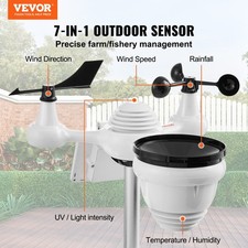 New 7-in-1 Wi-Fi Weather Station 7 in TFT Display Wireless Outdoor Sensor