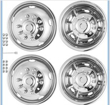 Cxrcy 19.5in Wheel Simulators Hub Caps Set 4 Ford F450 F550 10 Lug 3 Hand Hole