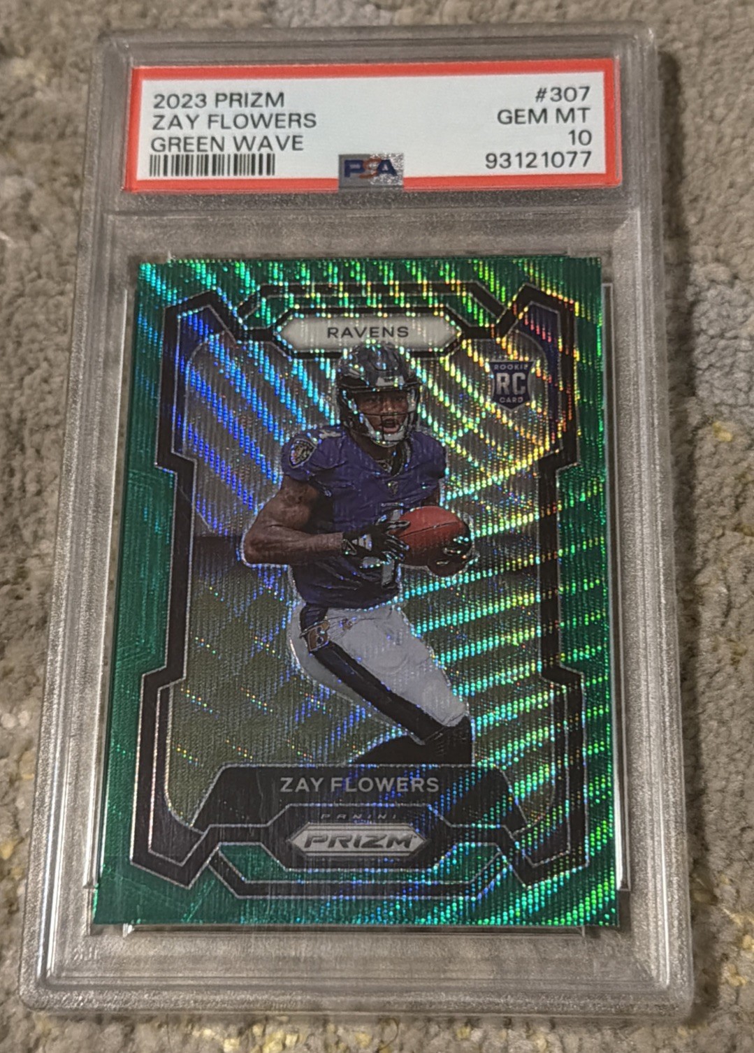Zay Flowers Panini Prizm #307 Green Wave
