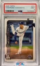 2025 TOPPS FUTURE STARS #231 YOSHINOBU YAMAMOTO DODGERS PSA 9
