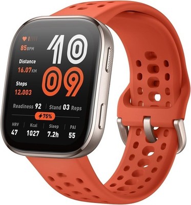 Amazfit Bip 6 50mm Diagonal Health and Fitness Tracker Watch (Red)