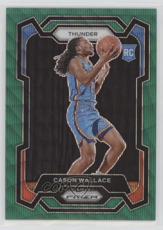 2023-24 Panini Prizm Green Wave Prizm Cason Wallace #139 Rookie RC