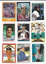 OZZIE GUILLEN (CHICAGO WHITE SOX) - MLB BASEBALL BASE CARDS - 18 CARD LOT