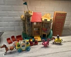 Fisher Price Little People Play Family Castle #993 COMPLETE Set Dragon Vtg
