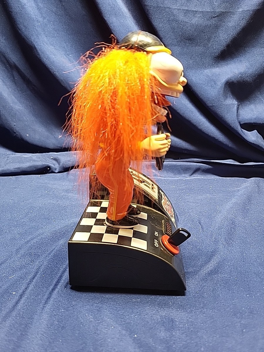 Gemmy Oranhe Road Rage Racer Toy Electronic Moving Bobble Head