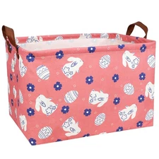 Large Rectangular Cute Kid Easter Basket Empty Bunny Eggs Easter Basket Gift ...