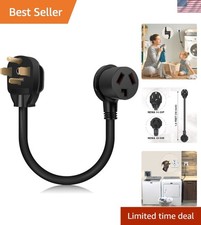 1.5FT 3 to 4 Prong Dryer Adapter - NEMA 14-30P to 10-30R for Safe Conversions