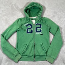 Vintage Y2K Hollister Southern California Green Full Zip Hoodie Women's Small