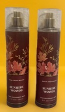 2 Pcs Bath Body Works SUNRISE WOODS Fragrance Body Mist Spray 8 Oz-New