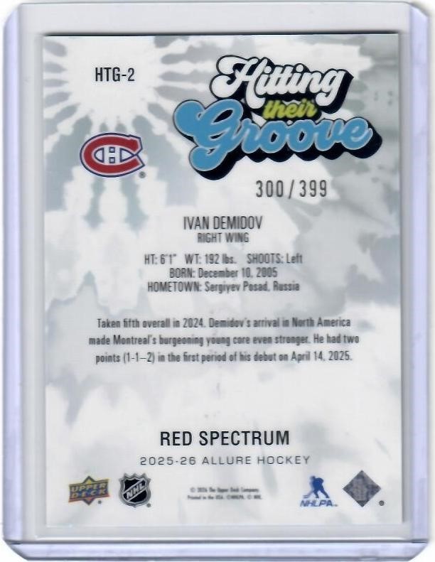2025-26 Allure Ivan Demidov Hitting Their Groove Red Spectrum