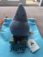 Jellycat Amuseables Happy Raindrop Plush Toy with Tags and Dust Bags