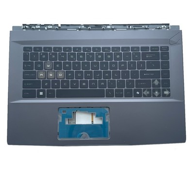New for MSI Thin Palmrest Cover Backlit keyboard A15 MS-16R8 MS-16RK Blue US