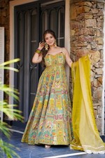 GOWN SALWAR KAMEEZ PAKISTANI INDIAN WEDDING PARTY WEAR DRESS BOLLYWOOD SUIT NEW