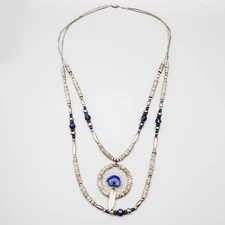 31” Liquid Silver Necklace Sterling Silver Southwest Style