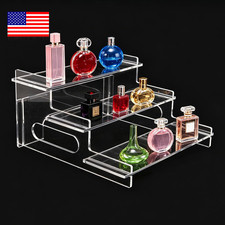 Clear Acrylic Display Risers   3-Tier Shelf Stand for Cupcakes, Perfume, Figures