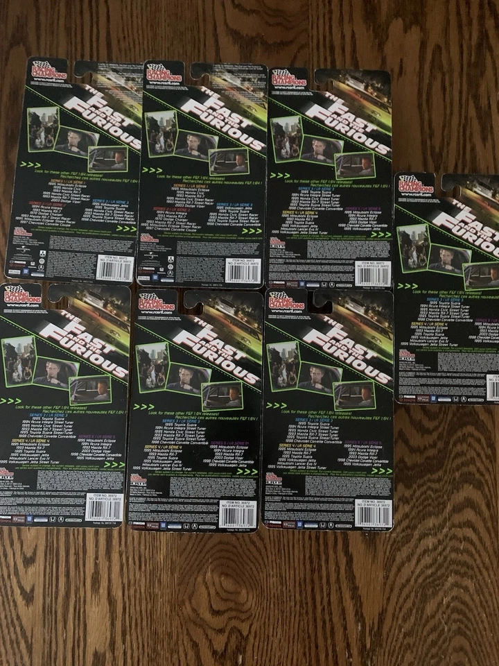 RARE 2002/03 The Fast and Furious lot of 7 Diecast Cars 1:64 Racing Champions. - Image 2 of 4