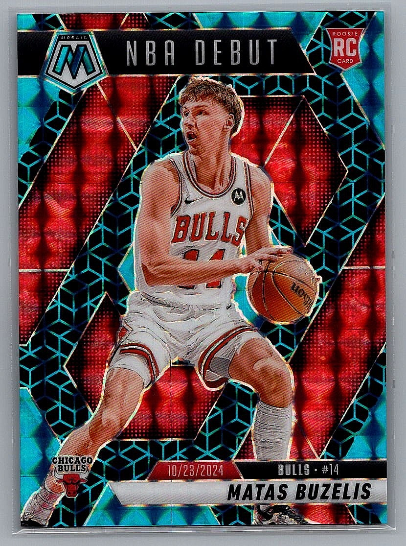 2024-25 Mosaic NBA Debut Matas Buzelis #257 Blue Spectris /25 *