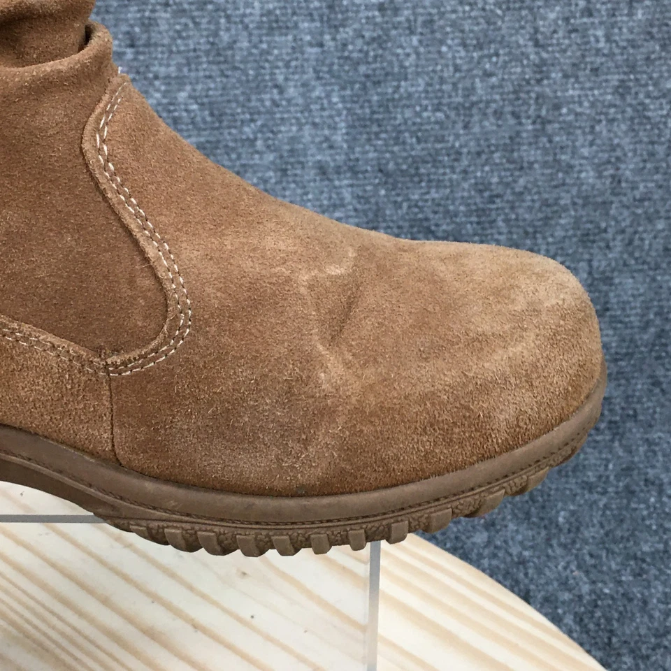 Khombu Ankle Boots Womens 8M Brown Laura Round Toe Zip Casual Faux Fur Leather - Image 3 of 4