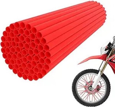 Bike Spoke Covers, Universal 72Pcs Spoke Skins Wheel Wraps for 8''-21'' RimsRed