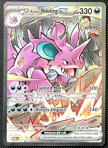 Team Rocket's Nidoking ex 233/182 Special Illustration Rare Destined Rivals