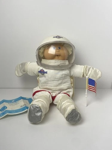 Vintage Cabbage Patch Kids Doll Young Astronaut Suit Blonde Hair Blue Eyes 1985
