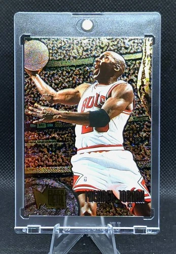 Fleer 1995-96 Metal Michael Jordan Chicago Bulls Basketball Card #13 Nice Card
