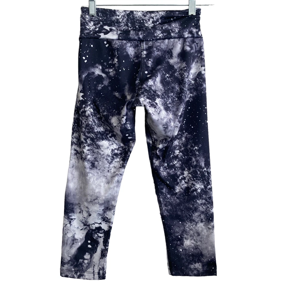 KOS USA Leggings Mujer XS Negro Blanco Galaxy Tie Die Foto 4 de 4